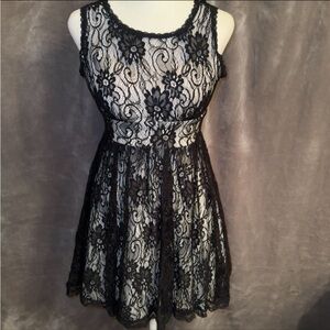 Floral Lace Overlay Dress✿👗